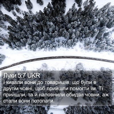 Луки 5:7 UKR Bible Verse Image