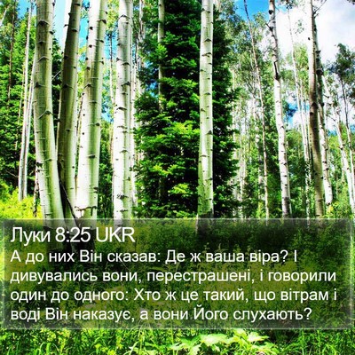 Луки 8:25 UKR Bible Verse Image