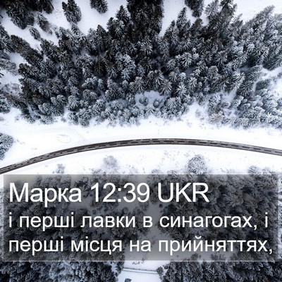 Марка 12:39 UKR Bible Verse Image