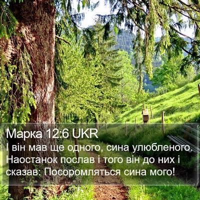 Марка 12:6 UKR Bible Verse Image