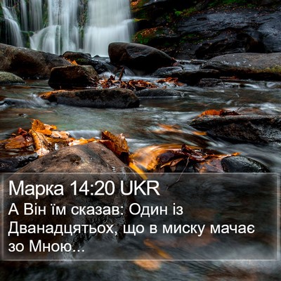 Марка 14:20 UKR Bible Verse Image