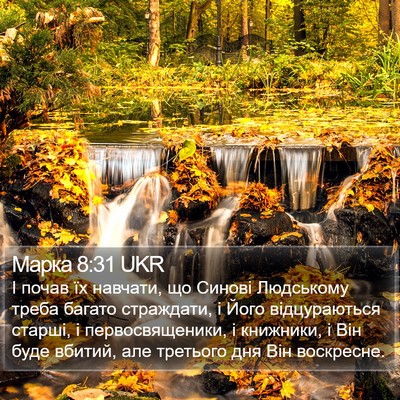 Марка 8:31 UKR Bible Verse Image