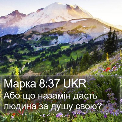 Марка 8:37 UKR Bible Verse Image