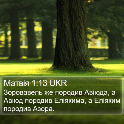 Матвія 1:13 UKR Bible Verse Image