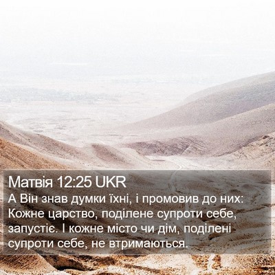 Матвія 12:25 UKR Bible Verse Image