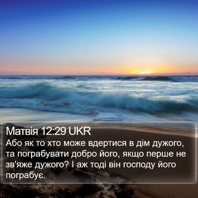Матвія 12:29 UKR Bible Verse Image