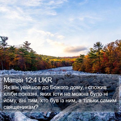 Матвія 12:4 UKR Bible Verse Image