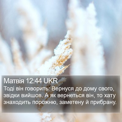 Матвія 12:44 UKR Bible Verse Image