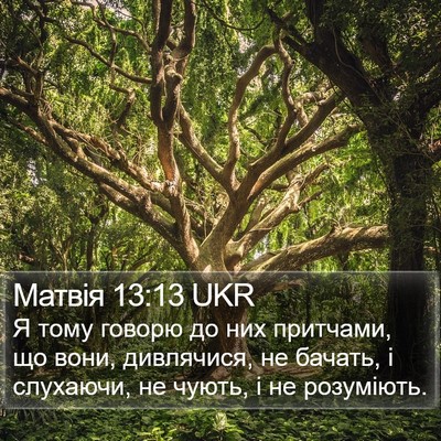 Матвія 13:13 UKR Bible Verse Image