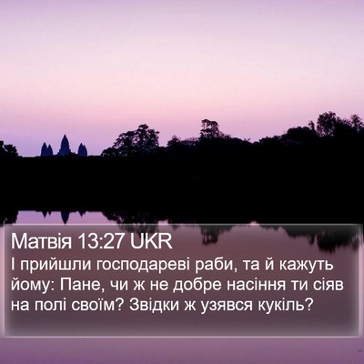 Матвія 13:27 UKR Bible Verse Image