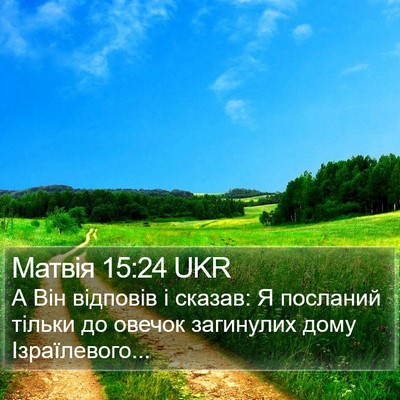 Матвія 15:24 UKR Bible Verse Image