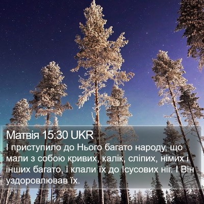 Матвія 15:30 UKR Bible Verse Image