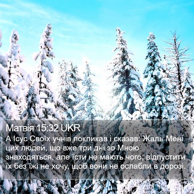 Матвія 15:32 UKR Bible Verse Image
