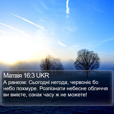 Матвія 16:3 UKR Bible Verse Image