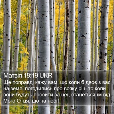Матвія 18:19 UKR Bible Verse Image