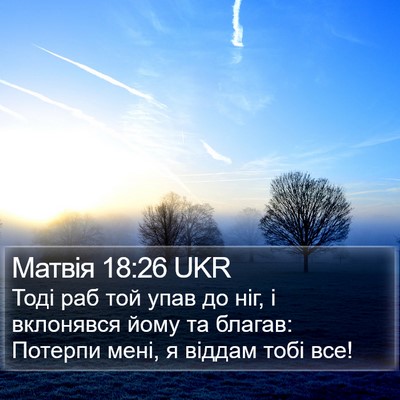 Матвія 18:26 UKR Bible Verse Image