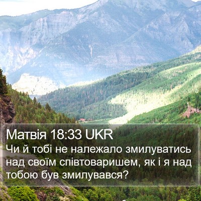 Матвія 18:33 UKR Bible Verse Image