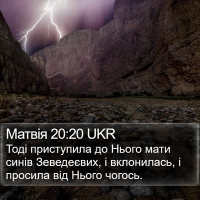 Матвія 20:20 UKR Bible Verse Image