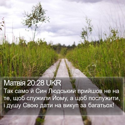 Матвія 20:28 UKR Bible Verse Image