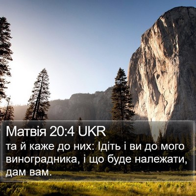 Матвія 20:4 UKR Bible Verse Image