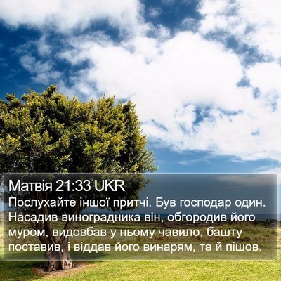 Матвія 21:33 UKR Bible Verse Image