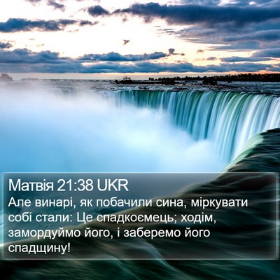 Матвія 21:38 UKR Bible Verse Image