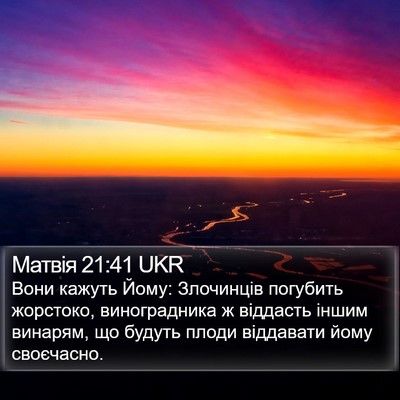 Матвія 21:41 UKR Bible Verse Image