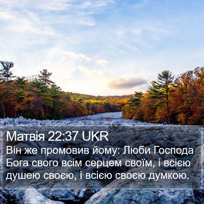 Матвія 22:37 UKR Bible Verse Image