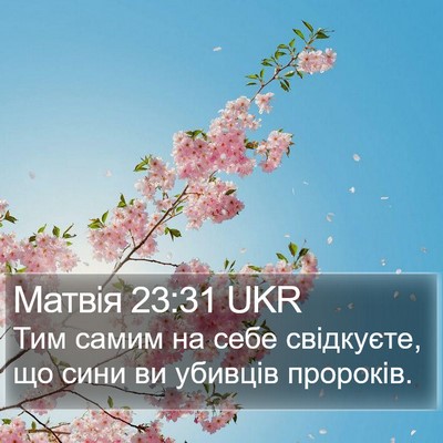 Матвія 23:31 UKR Bible Verse Image