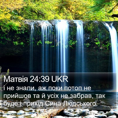 Матвія 24:39 UKR Bible Verse Image