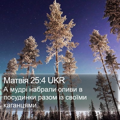Матвія 25:4 UKR Bible Verse Image