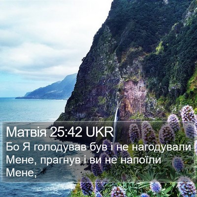 Матвія 25:42 UKR Bible Verse Image