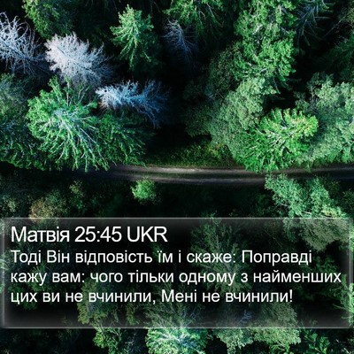 Матвія 25:45 UKR Bible Verse Image