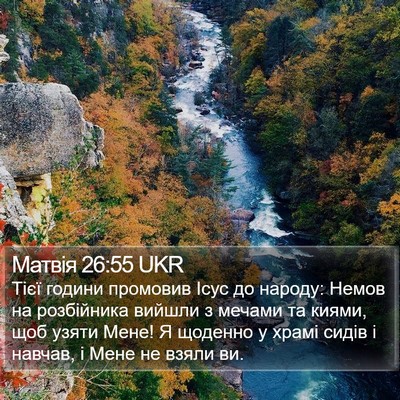 Матвія 26:55 UKR Bible Verse Image