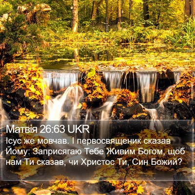 Матвія 26:63 UKR Bible Verse Image