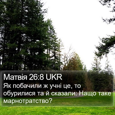 Матвія 26:8 UKR Bible Verse Image