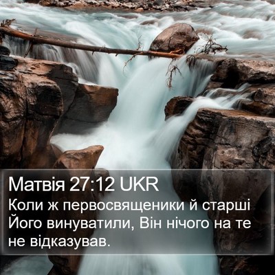 Матвія 27:12 UKR Bible Verse Image