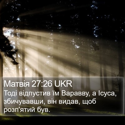 Матвія 27:26 UKR Bible Verse Image