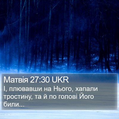 Матвія 27:30 UKR Bible Verse Image