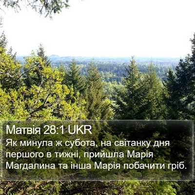 Матвія 28:1 UKR Bible Verse Image