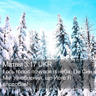 Матвія 3:17 UKR Bible Verse Image