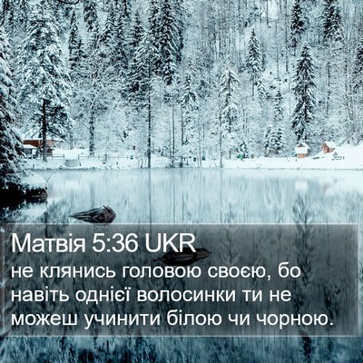Матвія 5:36 UKR Bible Verse Image