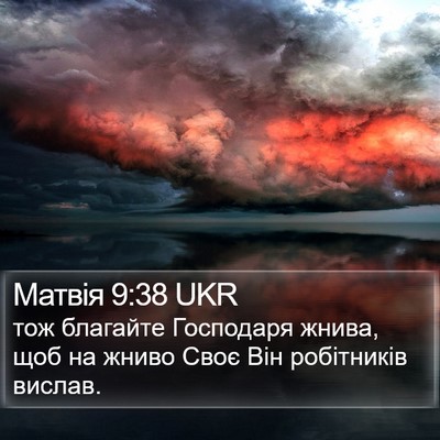 Матвія 9:38 UKR Bible Verse Image