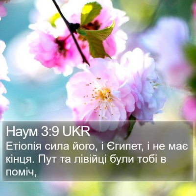 Наум 3:9 UKR Bible Verse Image