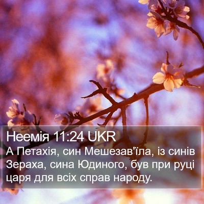 Неемія 11:24 UKR Bible Verse Image