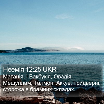Неемія 12:25 UKR Bible Verse Image