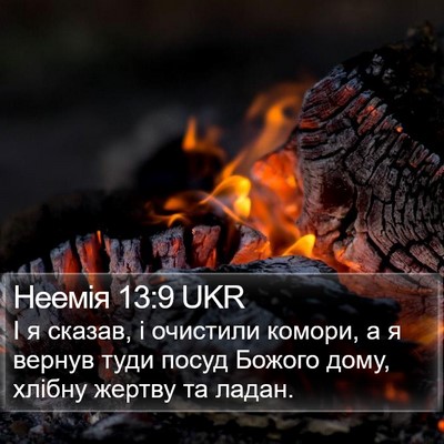 Неемія 13:9 UKR Bible Verse Image