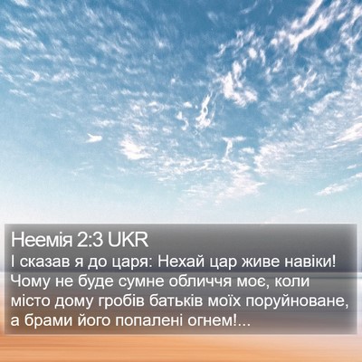 Неемія 2:3 UKR Bible Verse Image