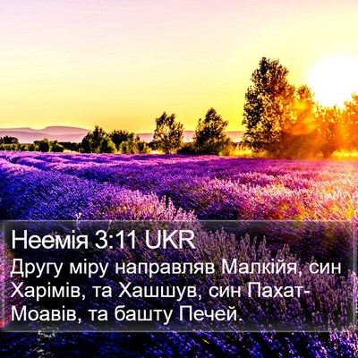 Неемія 3:11 UKR Bible Verse Image