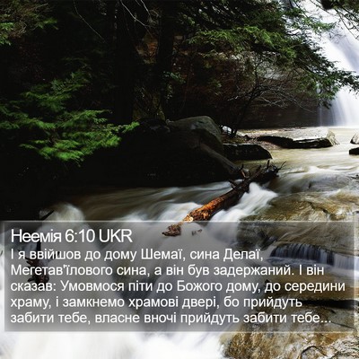 Неемія 6:10 UKR Bible Verse Image